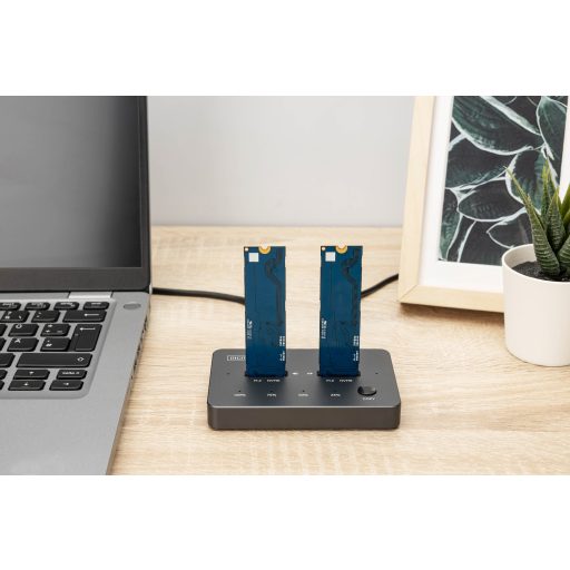 Digitus DA-71545-1 dokkoló állomás tárolóegységhez USB 3.2 Gen 1 (3.1 Gen 1) Type-C Fekete