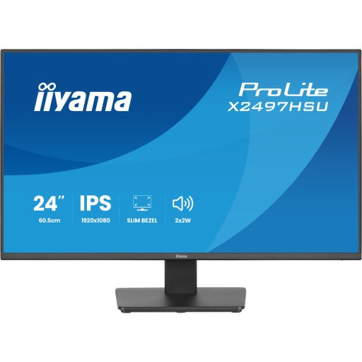 iiyama ProLite X2497HSU-B1 60,5 cm (23.8") 1920 x 1080 pixelek Full HD LED Fekete