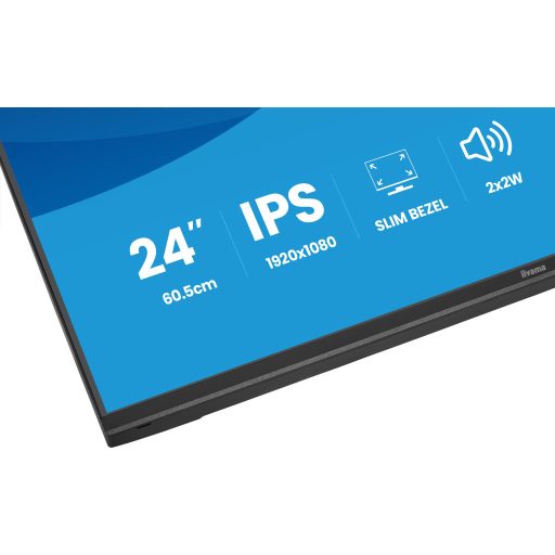 iiyama ProLite X2497HSU-B1 60,5 cm (23.8") 1920 x 1080 pixelek Full HD LED Fekete