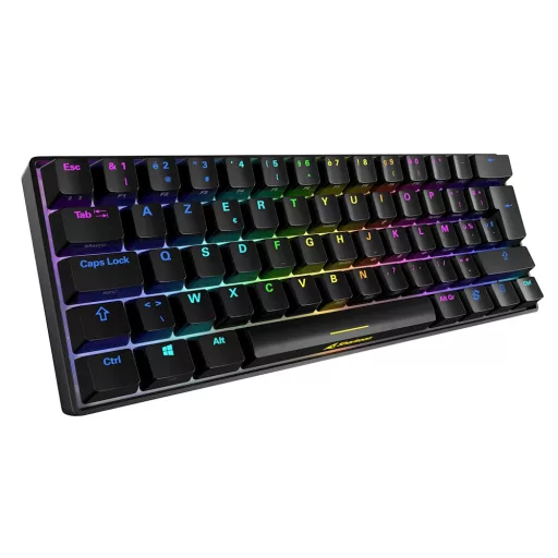 Sharkoon SGK50 S4 billentyűzet Játék USB AZERTY Francia Fekete