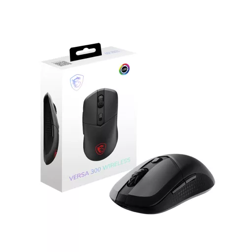 MSI VERSA 300 egér Játék Jobbkezes RF Wireless + Bluetooth + USB Type-C Optikai 8000 DPI