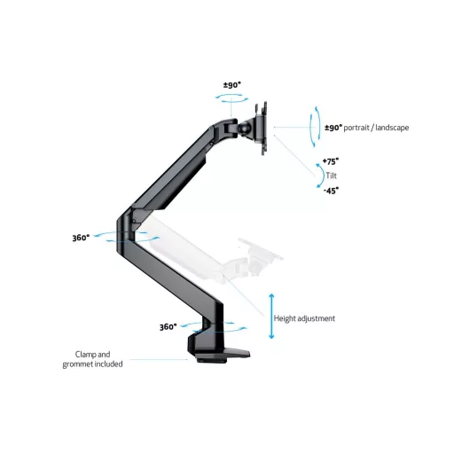 Multibrackets 2449 asztali TV konzol 81,3 cm (32") Fekete