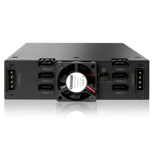 Icy Dock MB996SP-6SB lemeztömb 0 TB Fekete