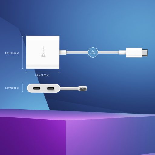 j5create JCA164 0,1 M USB C-típus Fehér