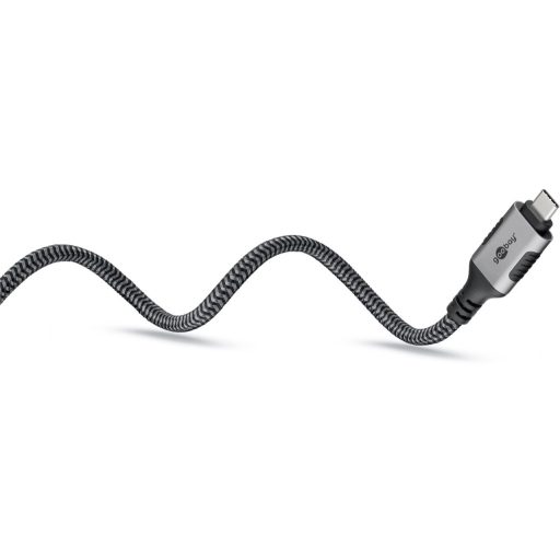 Goobay 70753 csatlakozó átlakító USB C RJ-45 Fekete, Ezüst