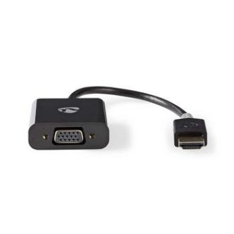   Nedis CCBW34900AT02 video átalakító kábel 0,2 M VGA (D-Sub) HDMI A-típus (Standard) Antracit