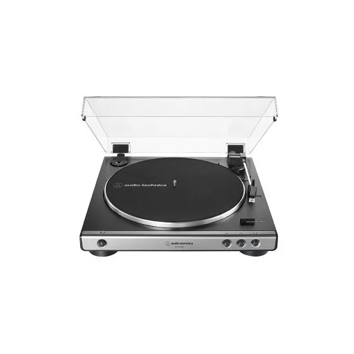 Audio-Technica AT-LP60XUSB Szíj általi meghajtással működő lemezjátszó Szürke, Fémes Teljesen automata