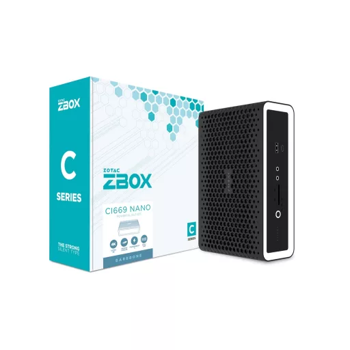 Zotac ZBOX CI669 NANO 1,8 liter méretű számítógép Fekete, Fehér i7-1355U Intel® SoC 1,7 GHz