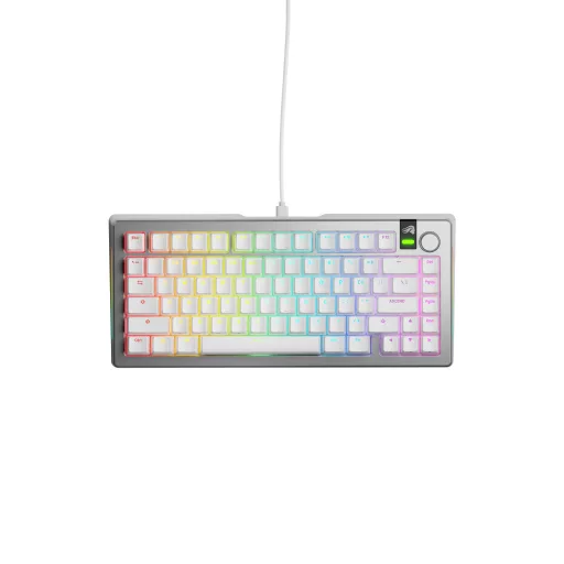 Glorious Gaming GMMK 3 PRO 75% Prebuilt billentyűzet Játék USB QWERTY Amerikai angol Ezüst