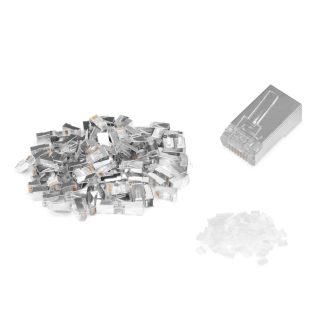   Digitus AK-219603-100 huzalcsatlakozó RJ-45 Ezüst, Átlátszó