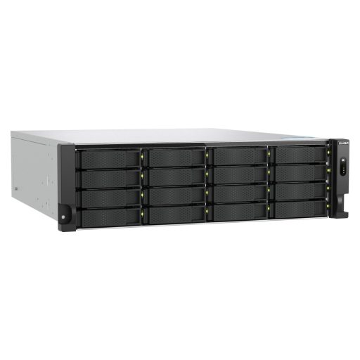 QNAP TS-H1677AXU-RP Tárolószerver Rack (3U) AMD Ryzen™ 7 7745 32 GB DDR5 0 TB QNAP QTS Fekete, Szürke