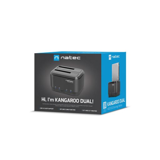 NATEC Kangaroo Dual USB 3.2 Gen 1 (3.1 Gen 1) Type-A Fekete
