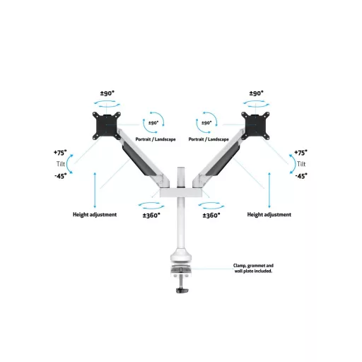 Multibrackets 7181 asztali TV konzol 81,3 cm (32") Fehér