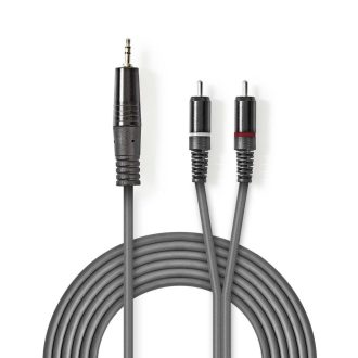 Nedis COTH22200GY15 audio kábel 1,5 M 3.5mm 2 x RCA Szürke