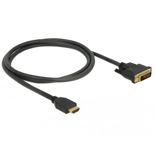 DeLOCK 85652 video átalakító kábel 1 M HDMI A-típus (Standard) DVI Fekete
