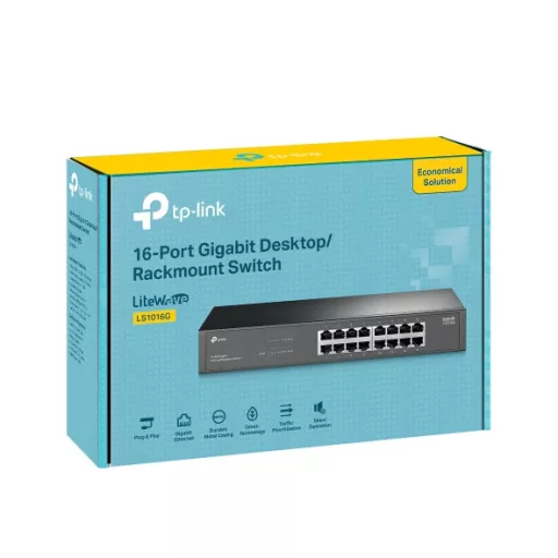 TP-Link LS1016G hálózati kapcsoló Beállítást nem igénylő (unmanaged) Gigabit Ethernet (10/100/1000) Fekete