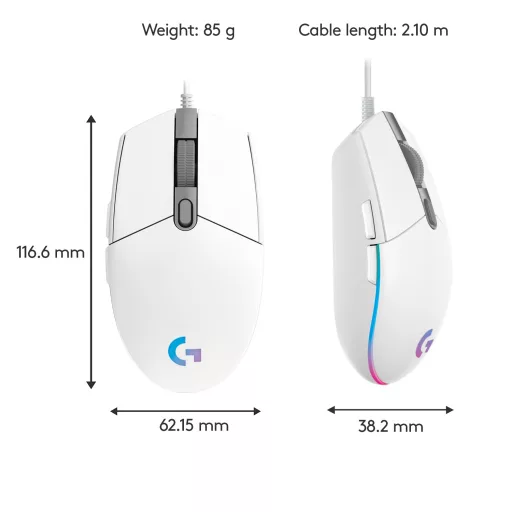 Logitech G 910-005797 egér Játék USB A típus 8000 DPI