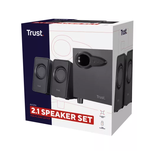 Trust Avora 2.1 hangfalszett 9 W PC Fekete 2.1 csatornák 2-utas