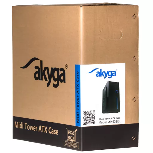 Akyga AK939BL Midi Tower Fekete