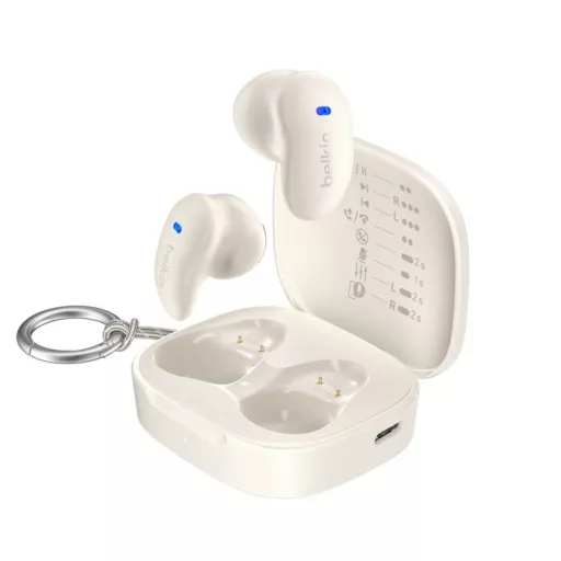 Belkin SoundForm Anywhere Headset Vezetékes és vezeték nélküli Hallójárati Hívás/zene USB C-típus Bluetooth Fehér