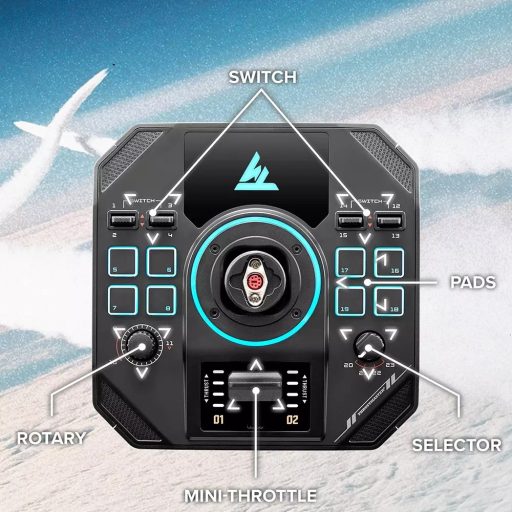 Thrustmaster Sol-R 4 HOTAS Fekete USB Joystick + motorvezérlő kar Analóg/digitális PC