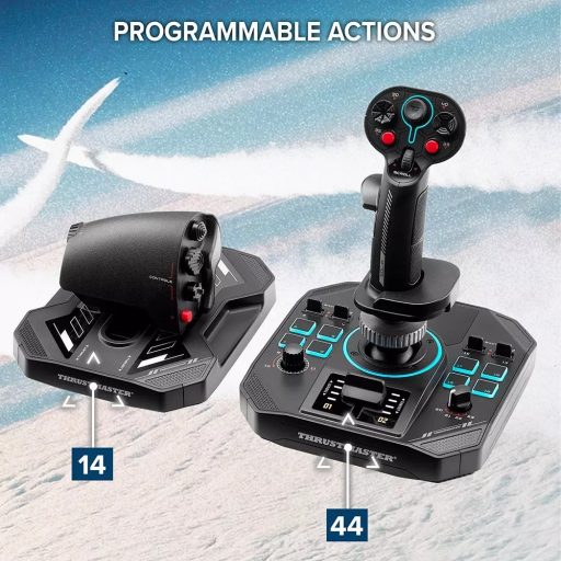 Thrustmaster Sol-R 4 HOTAS Fekete USB Joystick + motorvezérlő kar Analóg/digitális PC