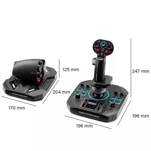 Thrustmaster Sol-R 4 HOTAS Fekete USB Joystick + motorvezérlő kar Analóg/digitális PC