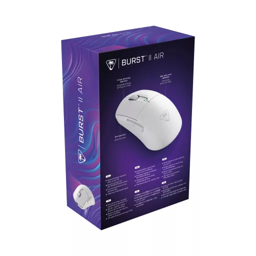 Turtle Beach Burst II Air egér Játék Jobbkezes RF vezeték nélküli + Bluetooth Optikai 26000 DPI