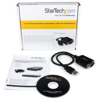   StarTech.com ICUSB2321X csatlakozó átlakító DB-9 USB 2.0 A Fekete