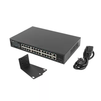   Lanberg RSGE-24P-2GE-2S-360 hálózati kapcsoló Beállítást nem igénylő (unmanaged)