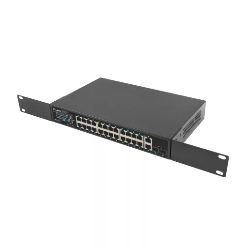 Lanberg RSGE-24P-2GE-2S-360 hálózati kapcsoló Beállítást nem igénylő (unmanaged)
