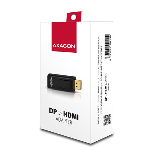 Axagon RVD-HI video átalakító kábel DisplayPort HDMI Fekete