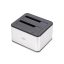 Digitus DA-71540-2 dokkoló állomás tárolóegységhez USB 3.2 Gen 1 (3.1 Gen 1) Type-B Fekete, Fehér