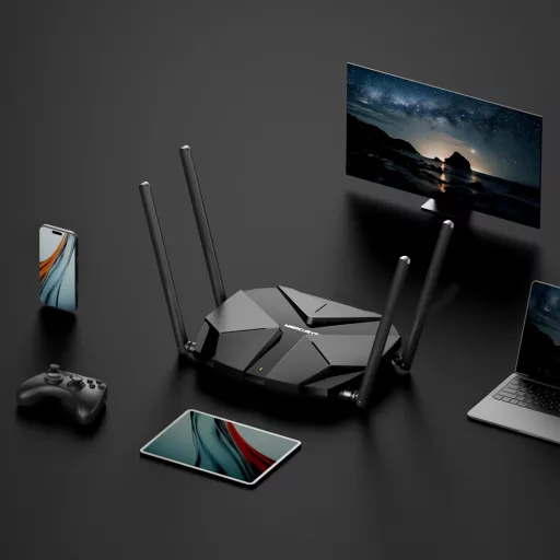Mercusys AX3000 vezetéknélküli router Gigabit Ethernet Kétsávos (2,4 GHz / 5 GHz) Fekete