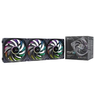Seasonic MagFlow ARGB 12 cm Fekete 3 db