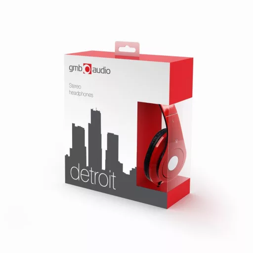 Gembird MHS-DTW-R fejhallgató és headset Vezetékes Fejpánt Hívás/zene Vörös