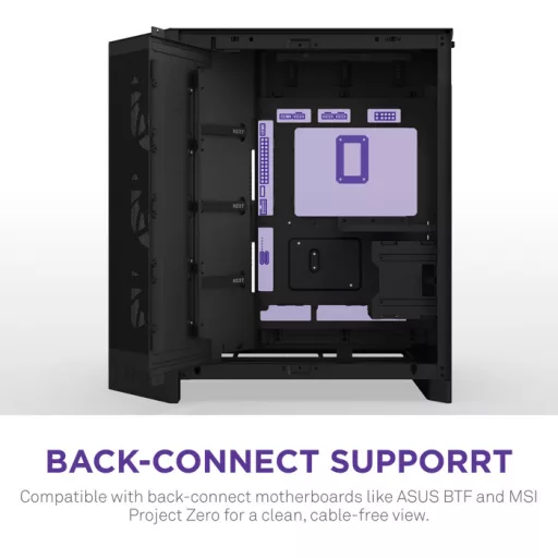 NZXT H9 Flow RGB+ Midi Tower Fekete