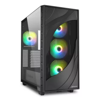 Sharkoon REBEL C80G RGB Midi Tower Fekete