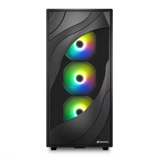 Sharkoon REBEL C80G RGB Midi Tower Fekete