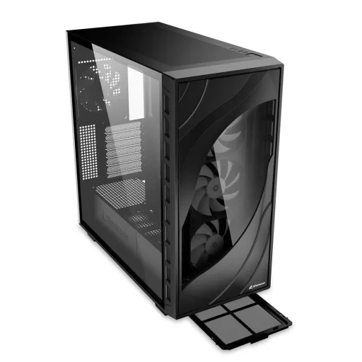 Sharkoon REBEL C80G RGB Midi Tower Fekete