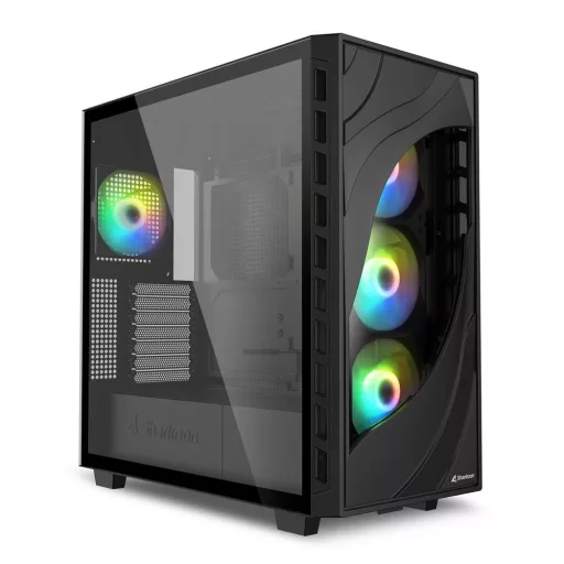 Sharkoon REBEL C80G RGB Midi Tower Fekete