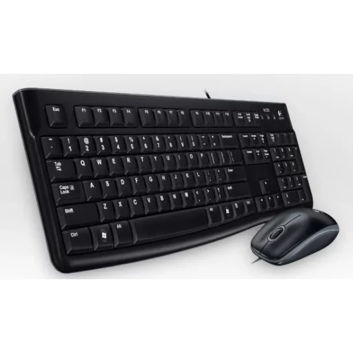 Logitech Desktop MK120 billentyűzet Egér mellékelve USB QWERTY Portugál Fekete