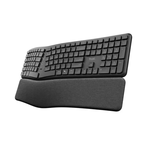 Trust Keyra billentyűzet Otthoni/irodai RF vezeték nélküli + Bluetooth QWERTY Nemzetközi amerikai Fekete