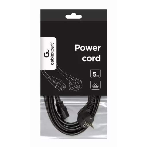 Gembird PC-186-VDE-5M tápkábel Fekete