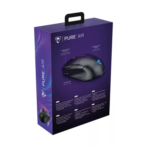 Turtle Beach Pure Air egér Játék Jobbkezes RF vezeték nélküli + Bluetooth Optikai 26000 DPI