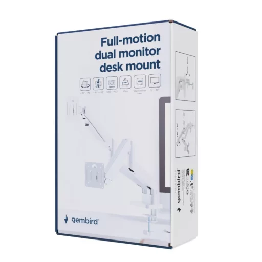 Gembird MA-DA2-06-W asztali TV konzol 81,3 cm (32") Fehér