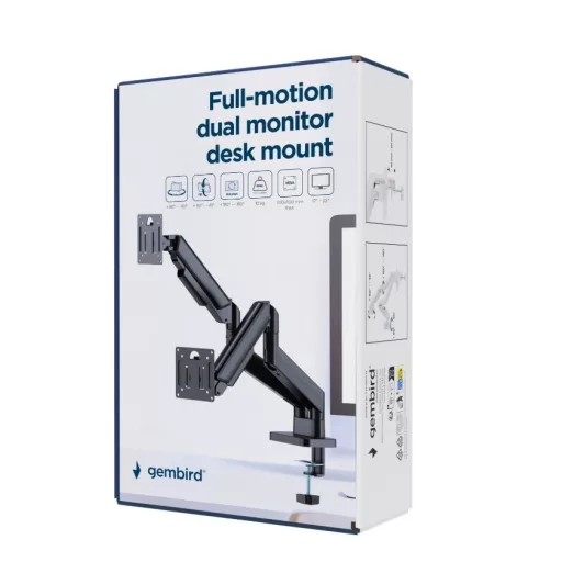 Gembird MA-DA2-06-W asztali TV konzol 81,3 cm (32") Fehér