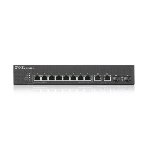 Zyxel GS2220-10-EU0101F hálózati kapcsoló Vezérelt L2 Gigabit Ethernet (10/100/1000) Fekete