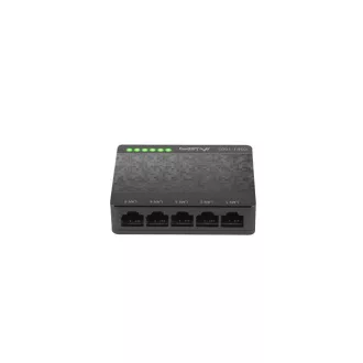   Lanberg DSP1-1005 hálózati kapcsoló Beállítást nem igénylő (unmanaged) Gigabit Ethernet (10/100/1000) Fekete, Szürke