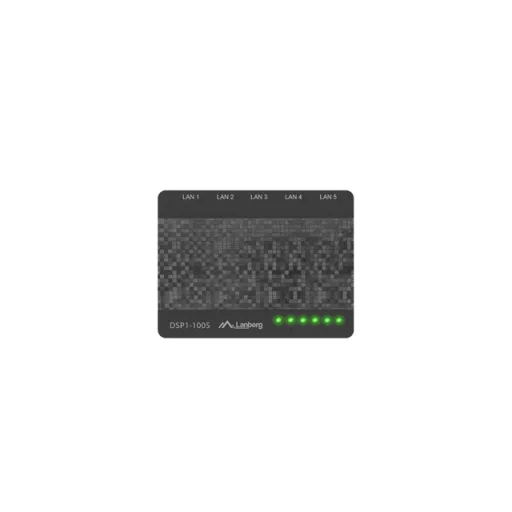 Lanberg DSP1-1005 hálózati kapcsoló Beállítást nem igénylő (unmanaged) Gigabit Ethernet (10/100/1000) Fekete, Szürke